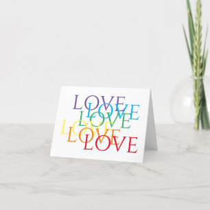 RAINBOW KÄRLEK Blank Notecard Tack Kort