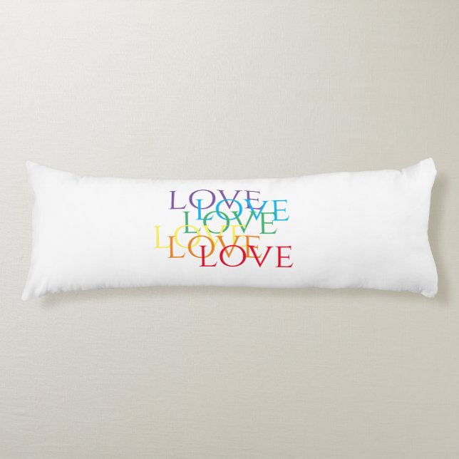 RAINBOW KÄRLEK Body Pillow Kroppskudde (Framsidan)