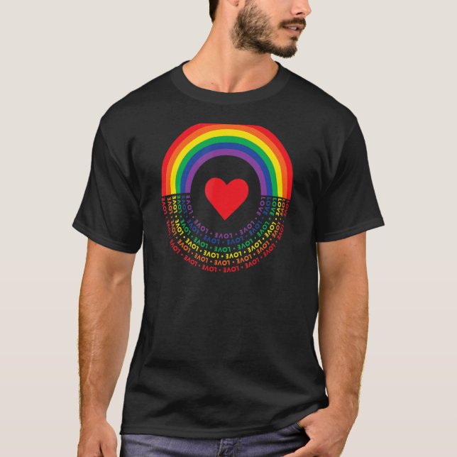 Rainbow Kärlek Circle All Include Community Accep T Shirt (Framsida)
