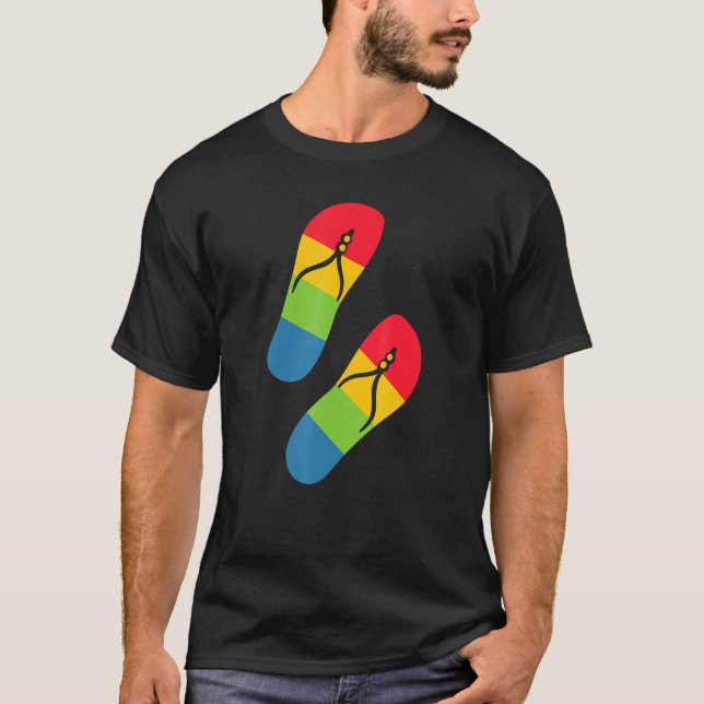 Rainbow Kärlek Flip-Flop Sandals T Shirt (Framsida)