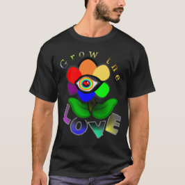 Rainbow Kärlek Flower T-Shirt
