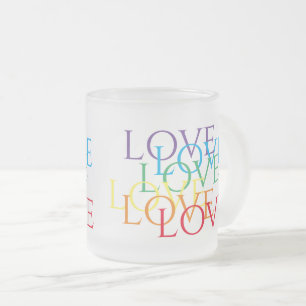 RAINBOW KÄRLEK Frostat Glass Mugg