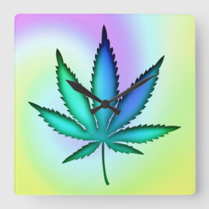 Rainbow Kärlek Fyrkantig Klocka