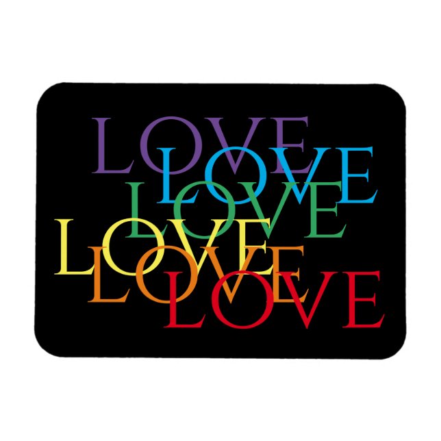 RAINBOW KÄRLEK II 3x4 Flexibel magnet (Horisontell)