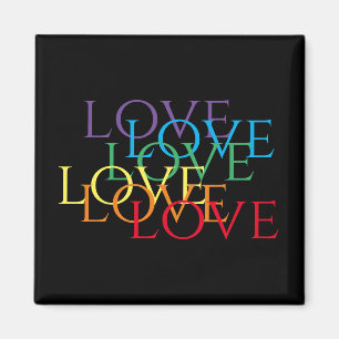 RAINBOW KÄRLEK II Square Magnet