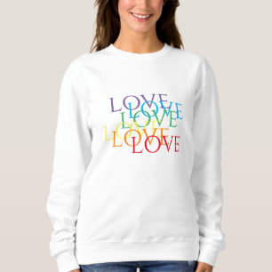 RAINBOW KÄRLEK Kvinnors vanliga sötskjorta T Shirt