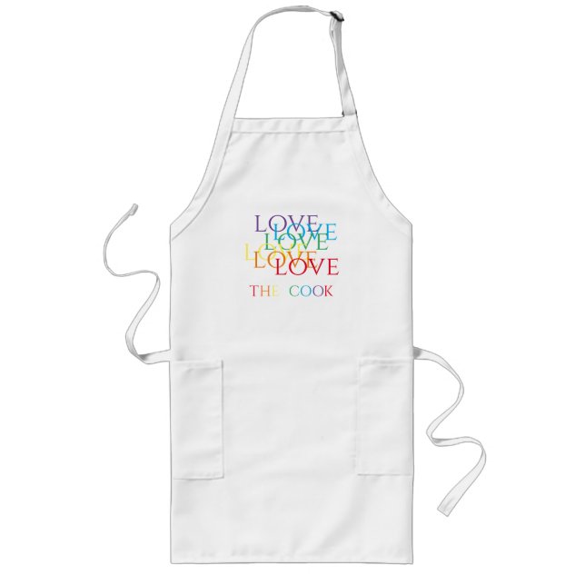 RAINBOW KÄRLEK Long Apron Långt Förkläde (Framsidan)