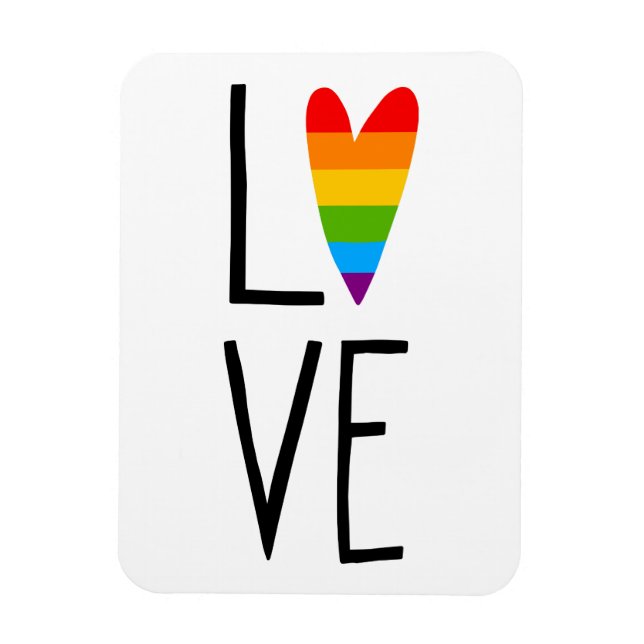 Rainbow Kärlek Magnet (Vertikal)