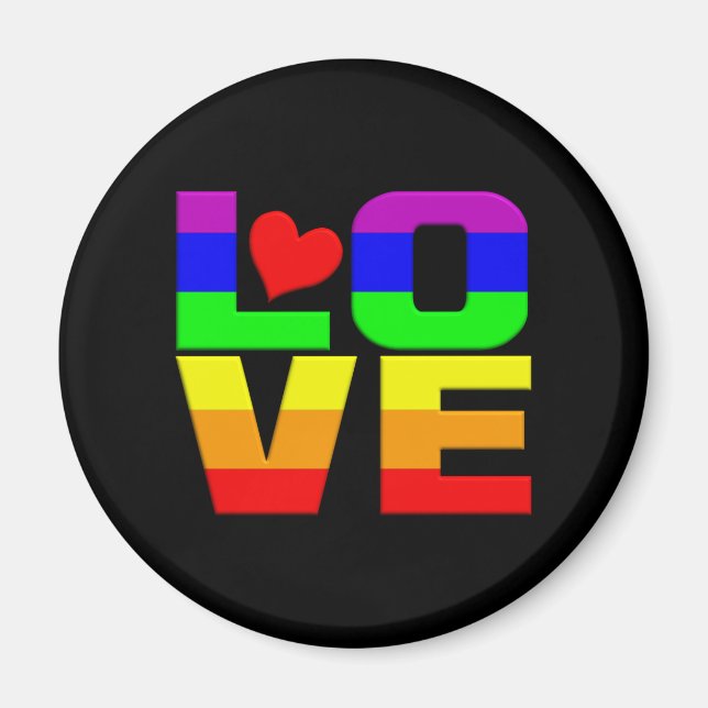 Rainbow Kärlek magnet (Framsidan)