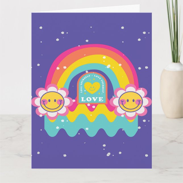 Rainbow Kärlek själv Kort (Framsida)