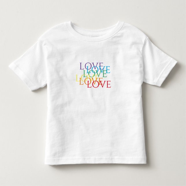 RAINBOW KÄRLEK Småbarn T-Shirt (Framsida)