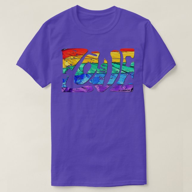 Rainbow Kärlek T Shirt (Design framsida)