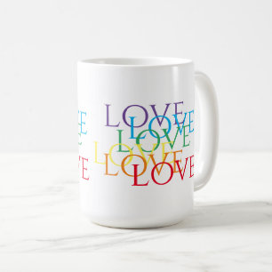 RAINBOW KÄRLEK Tall White Mugg