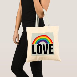 RAINBOW KÄRLEK TOTE TYGKASSE