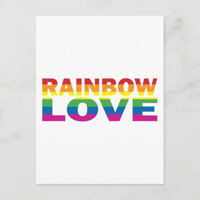 RAINBOW-KÄRLEK VYKORT (Framsida)