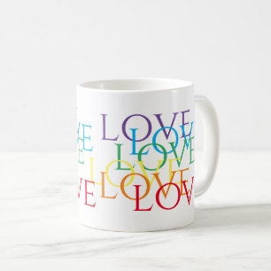 RAINBOW KÄRLEK White Mugg