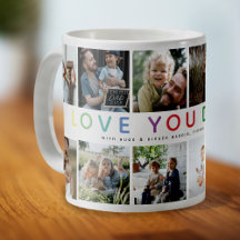 Rainbow 'KÄRLEK you DADDY' Photo Collage Keepsaké