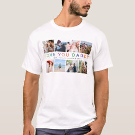 Rainbow 'KÄRLEK you DADDY' Photo Collage Keepsaké T Shirt