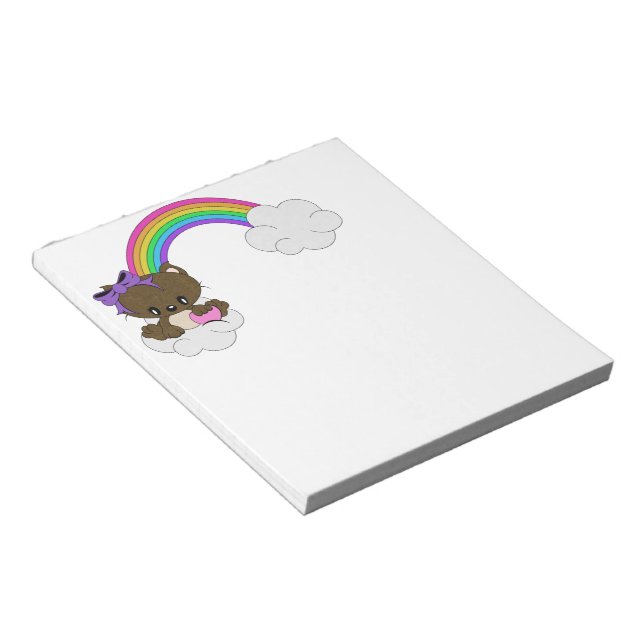 Rainbow Kattunge Anteckningsblock (Vinklad)