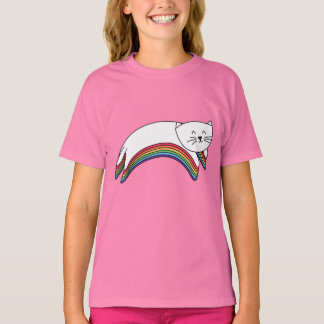 Rainbow Kattunge Cute Girls' Ruffle T-Shirt