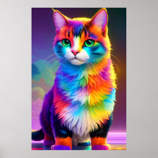 Rainbow Kattunge Poster