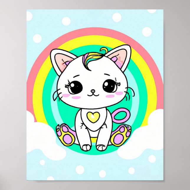 Rainbow kattunge poster (Framsidan)