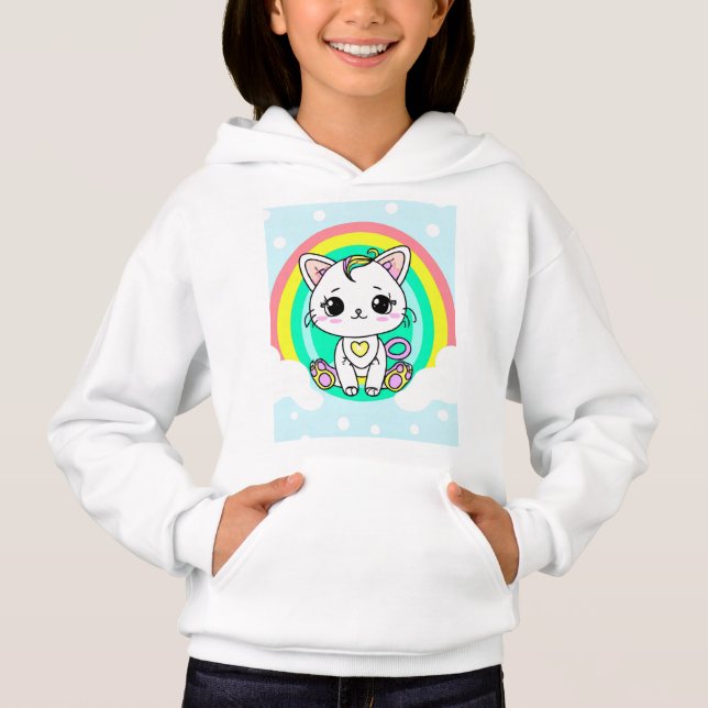 Rainbow kattunge t shirt (Framsida)