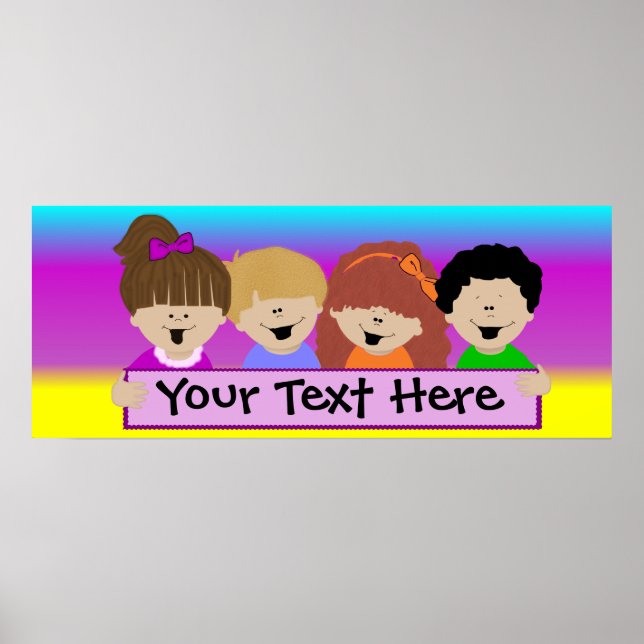 Rainbow Kids Daycare Banner Poster (Framsidan)