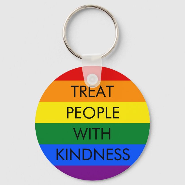 Rainbow Kindness Keychain Nyckelring (Framsida)