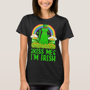 Rainbow Kiss Me Jag är Irish Siamese Cat St Patric T Shirt