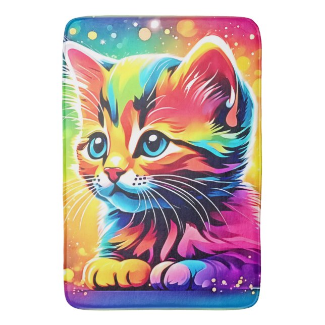 Rainbow Kitten Dream Badrumsmatta (Framsidan (Vertikal))