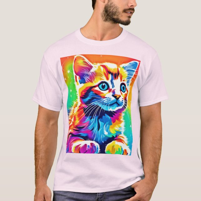 Rainbow Kitten Dreams T Shirt (Framsida)