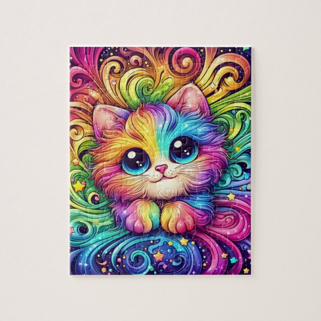 Rainbow kitten puzzle pussel (Vertikal)