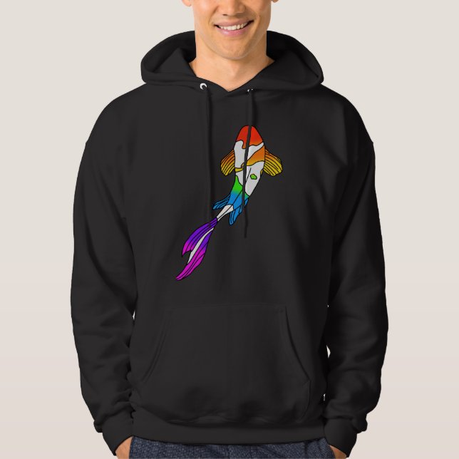 Rainbow Koi Fish Hoodie (Framsida)