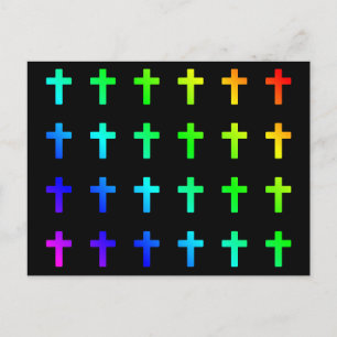 Rainbow Kor Färg Multifärgad Christian Kor Vykort