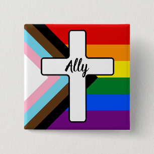 Rainbow Kor Progress Pride Flagga Ally Knapp