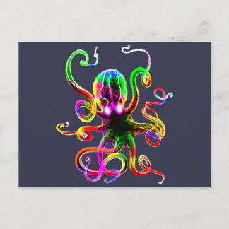 Rainbow Kraken Glow Vykort