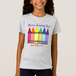 Rainbow Kritor Artist Art Child's Födelsedagsfest T Shirt