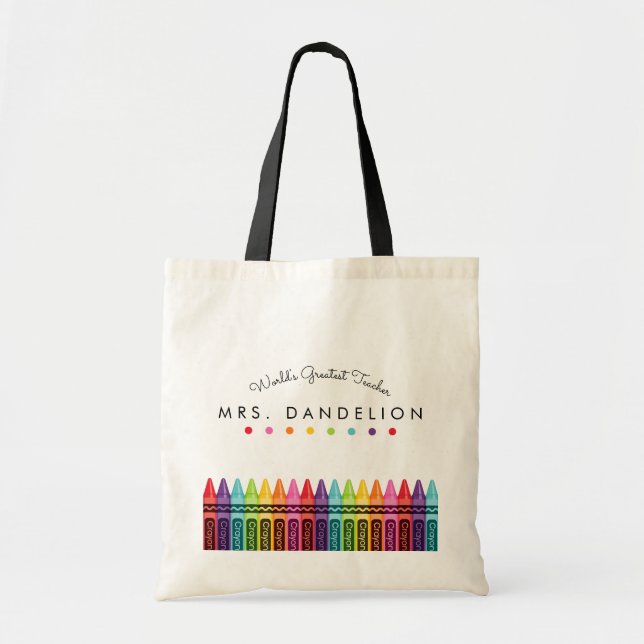 Rainbow Kritor Kindergarten Teacher Gift Tygkasse (Framsidan)