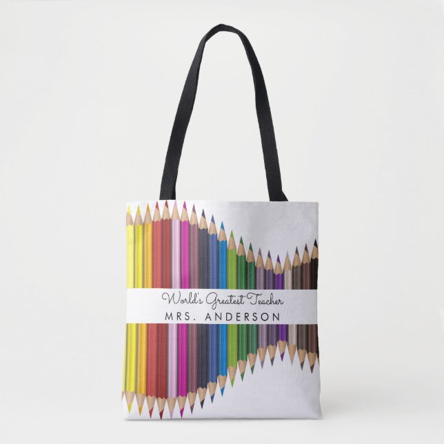 Rainbow Kritor Kindergarten Teacher Gift Tygkasse (Framsida)