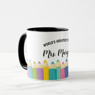 Rainbow Kritor Worlds Greatest Teacher Coffee Mugg