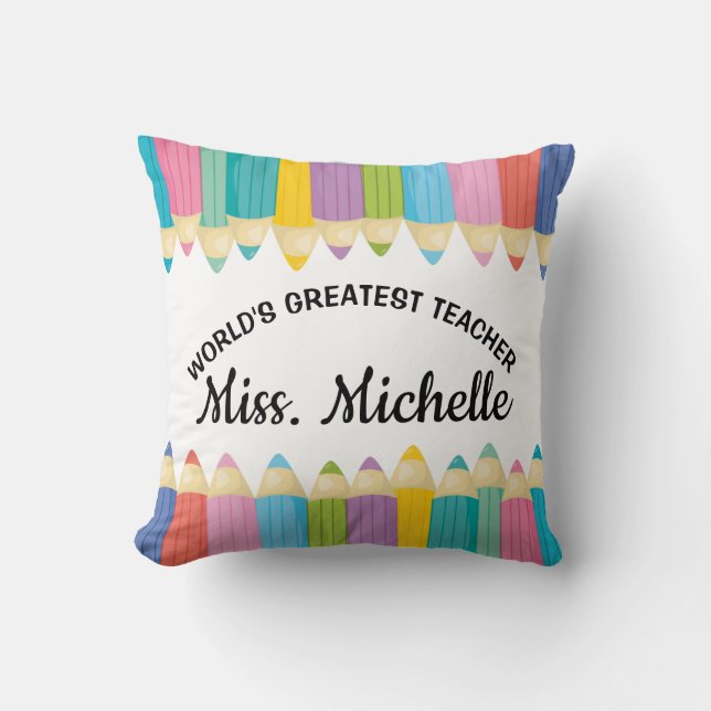 Rainbow kritor Worlds Största lärarkudde Kudde (Framsida)