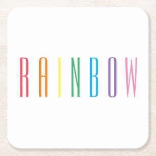 RAINBOW-kvadratisk Papper Underlägg Kvadrat