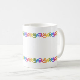 Rainbow La Tene Celtic Swirl Kaffemugg