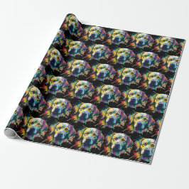 Rainbow Labrador Retriever Watercolor Presentpapper