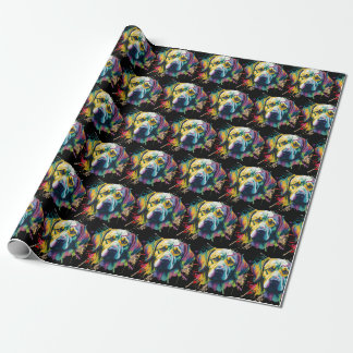 Rainbow Labrador Retriever Watercolor Presentpapper