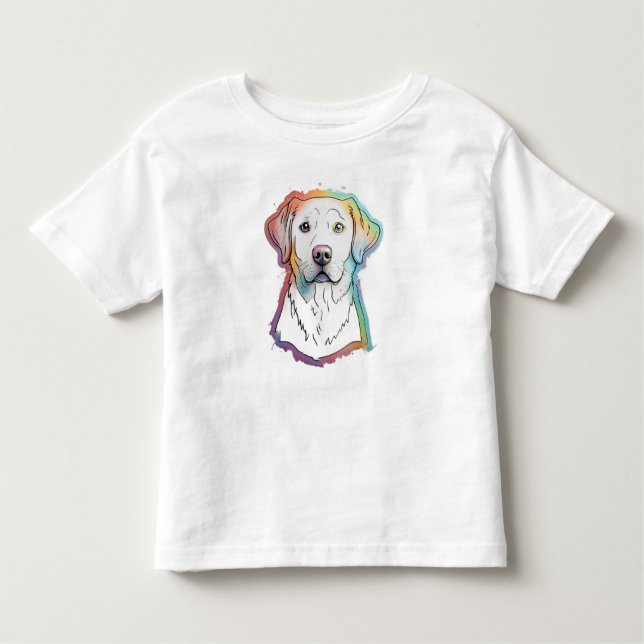 Rainbow Labrador toddler T-Shirt (Framsida)