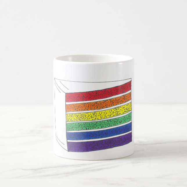 Rainbow Lagrar Cake Slice Pride Mugg (Center)