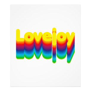 Rainbow Lagrar Lovejoy Namn-etikett Fototryck