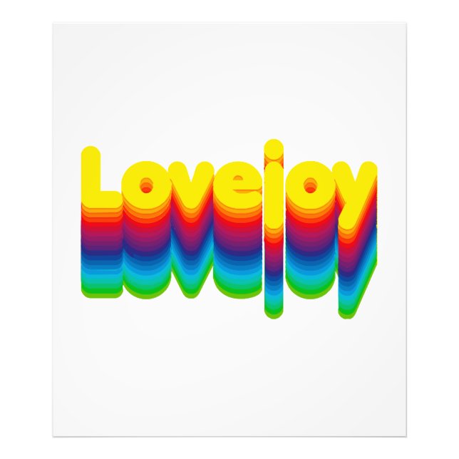 Rainbow Lagrar Lovejoy Namn-etikett Fototryck (Framsidan)
